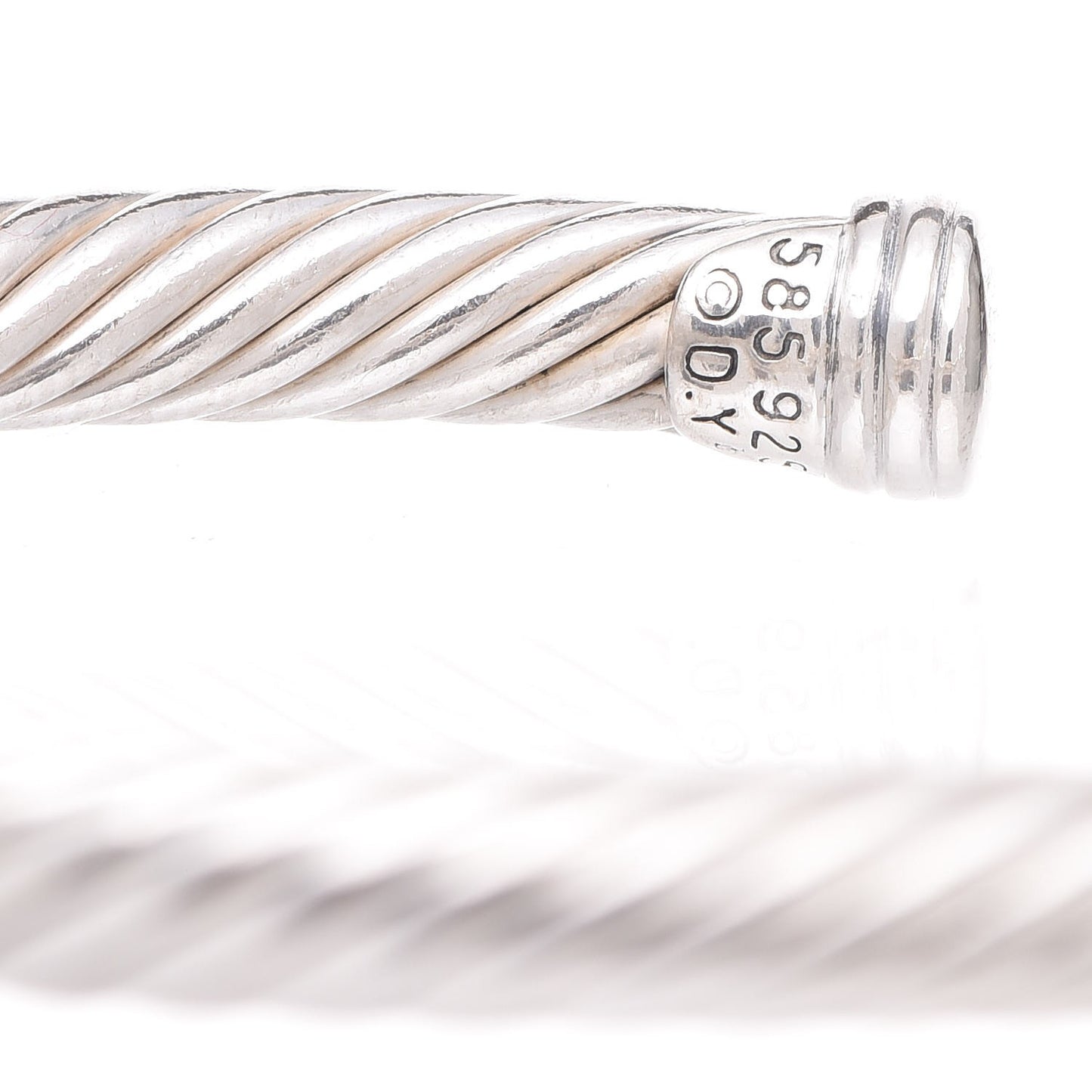 Sterling Silver 14K Yellow Gold 5mm X Station Cable Bracelet