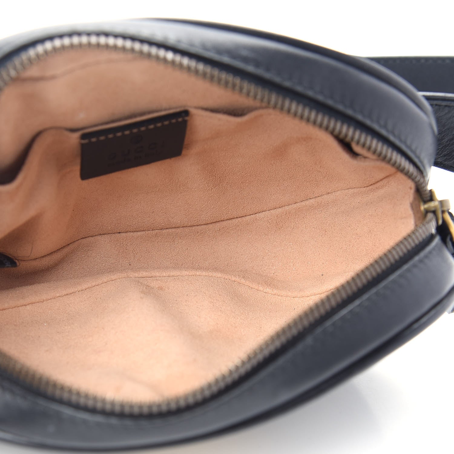 Gucci Calfskin Matelasse GG Marmont Belt Bag 85 34 Black 5 of 9