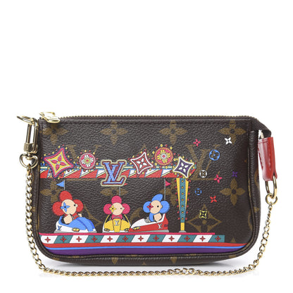 Louis Vuitton Monogram 2020 Christmas Animation Bumper Cars Mini Pochette Accessories Coquelicot 1 of 7