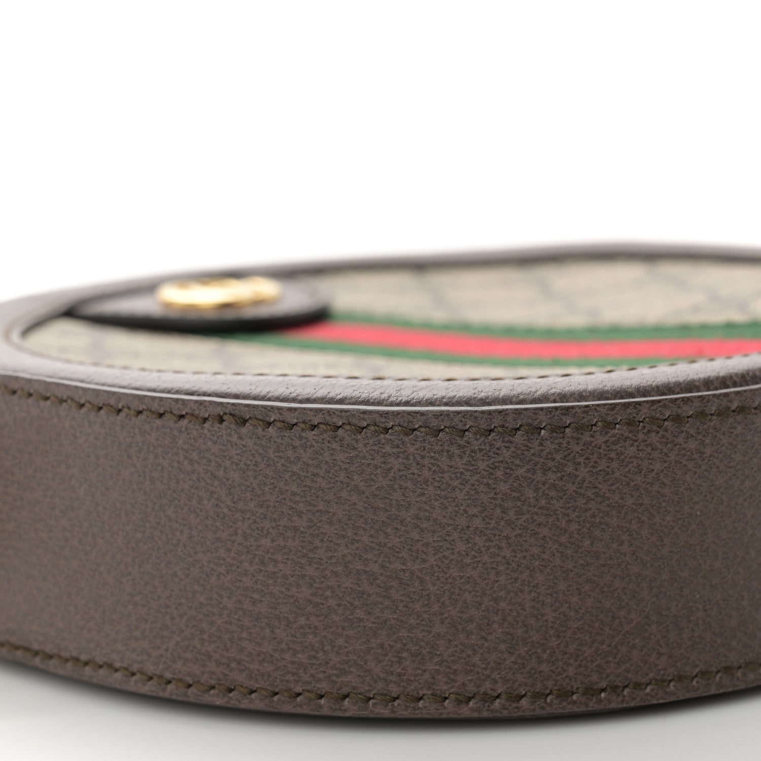 Gucci GG Supreme Monogram Web Mini Ophidia Round Shoulder Bag Brown 9 of 10