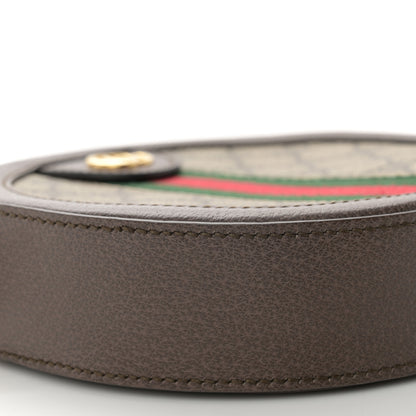 Gucci GG Supreme Monogram Web Mini Ophidia Round Shoulder Bag Brown 9 of 10