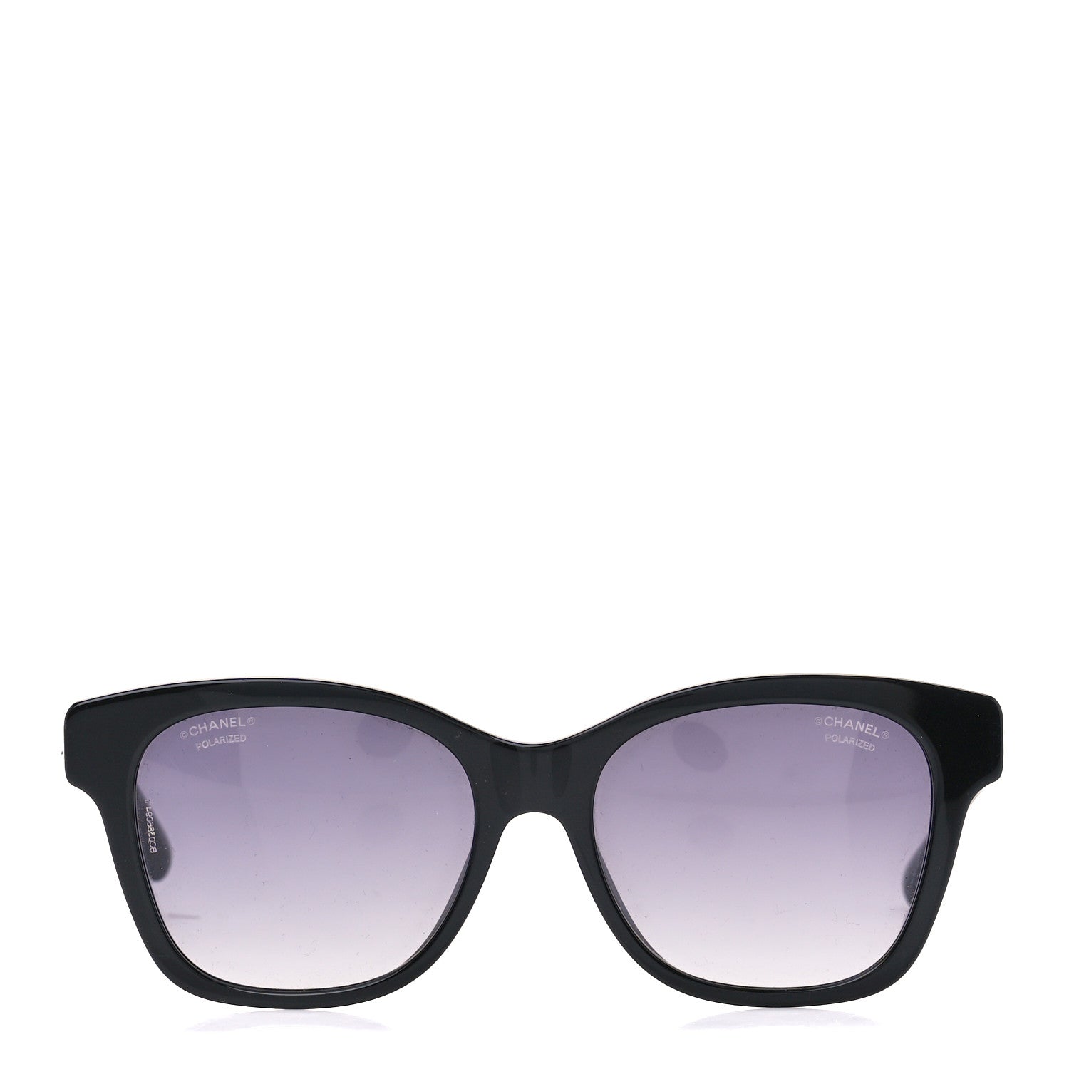 Chanel Acetate Polarized Pearl CC Square Sunglasses 5482-H-A Black 2 of 8