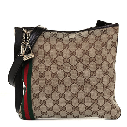 Gucci Monogram Web Jolicoeur Charms Messenger Dark Brown 1 of 10