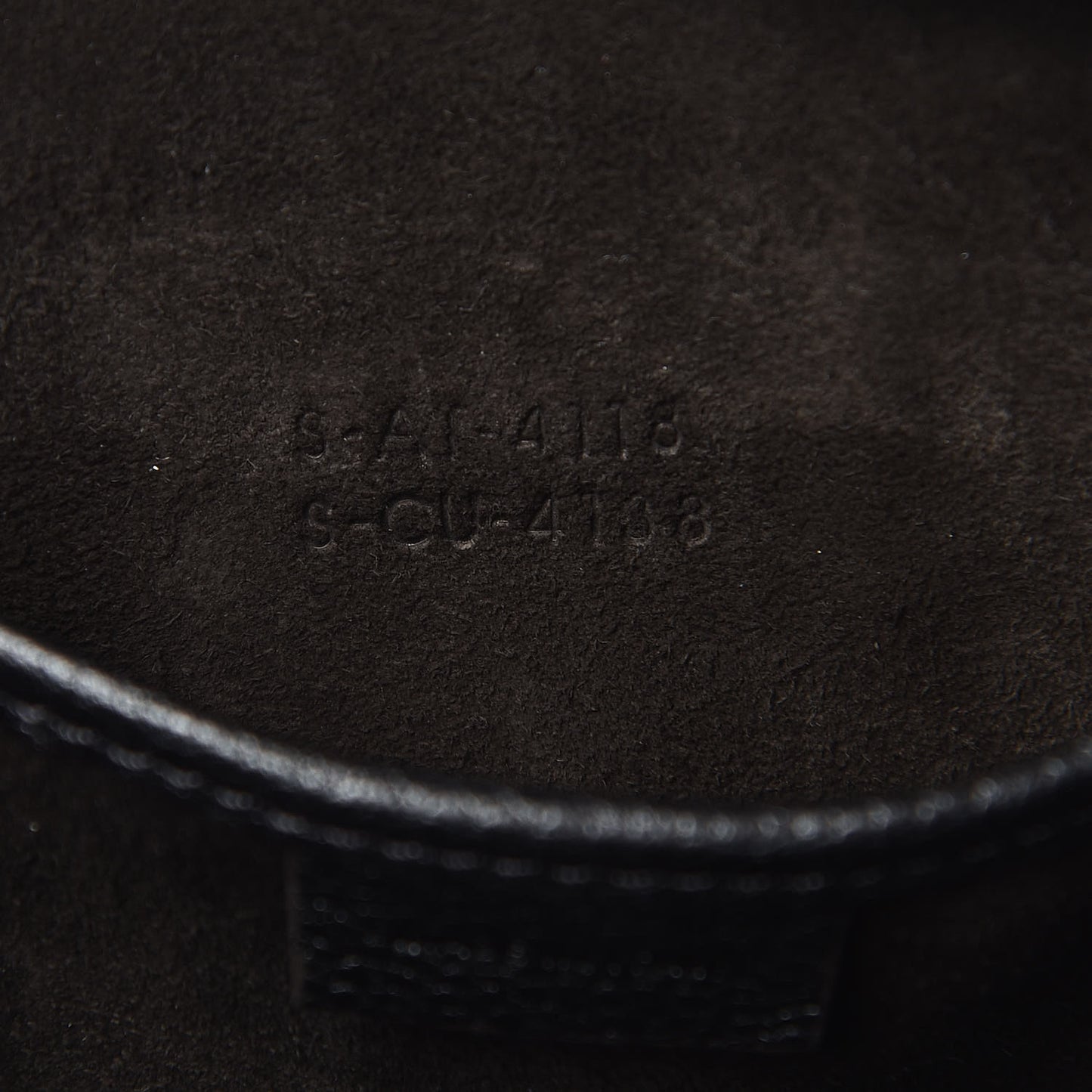 Drummed Calfskin Nano Luggage Black