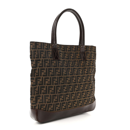 Fendi Zucca Calfskin Shopping Tote Tobacco 2 of 13