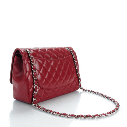 Chanel Caviar Quilted Jumbo Double Flap Dark Red 3 of 9
