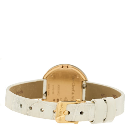 Van Cleef & Arpels 18K Rose Gold Alligator 25mm Charms Quartz Watch 4 of 10