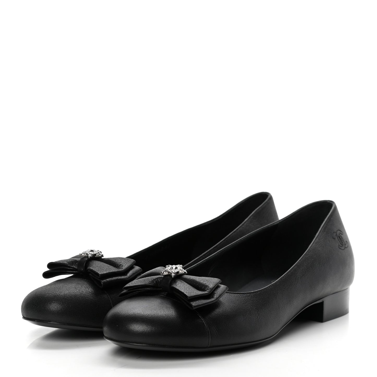 Buffalo Glitter Bow Ballerina Flats 38.5 Black