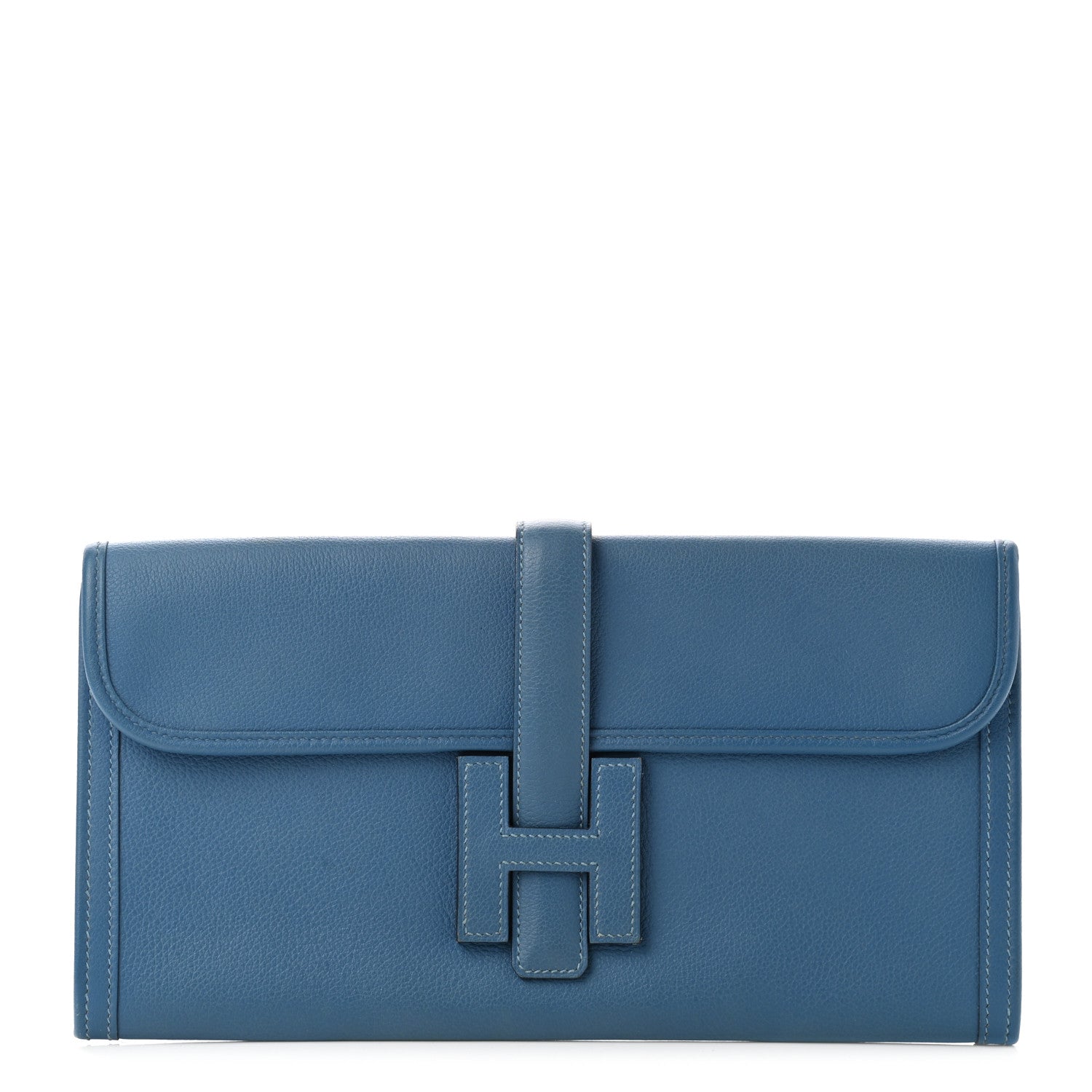 Hermes Evercolor Jige Elan 29 Clutch Blue Jean 1 of 8