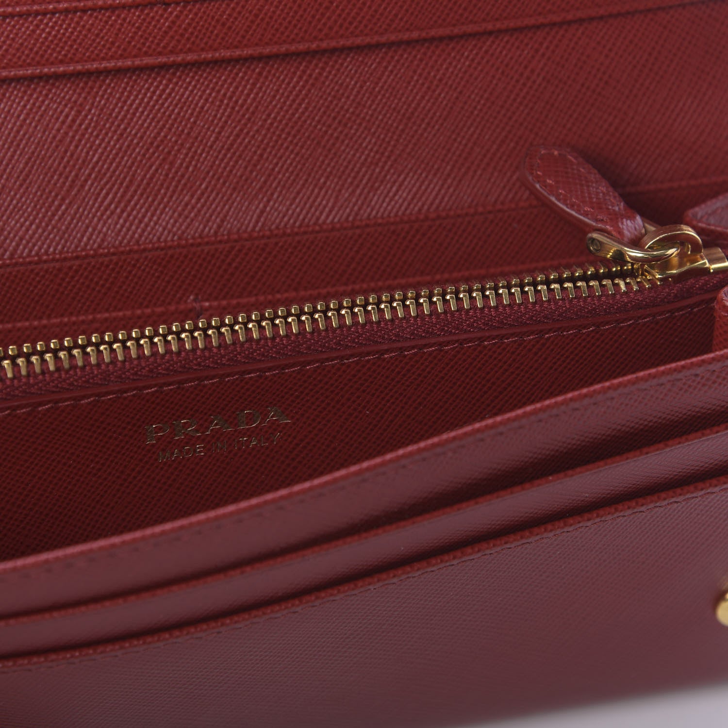 Prada Saffiano Metal Continental Flap Wallet Fuoco 10 of 11