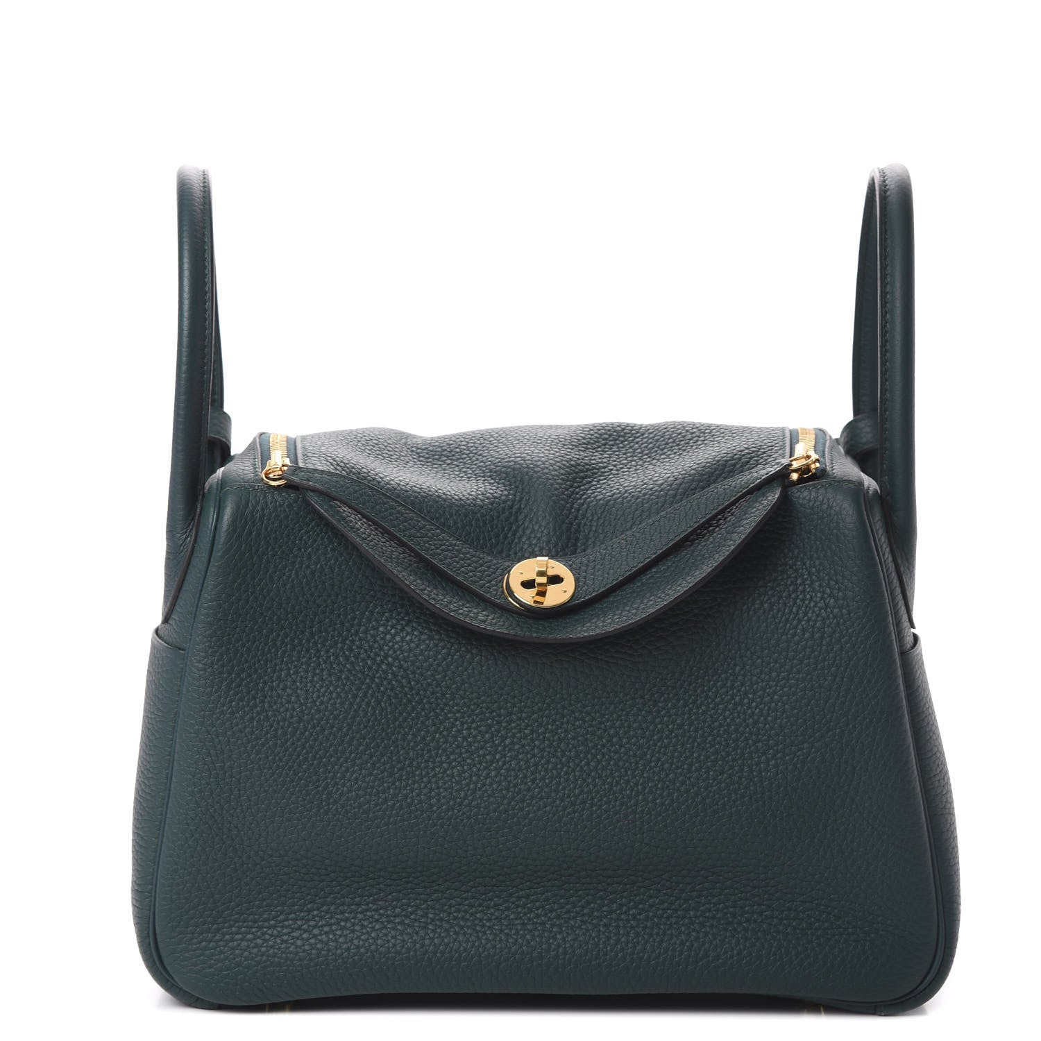 Hermes Taurillon Clemence Lindy 30 Vert Bosphore 1 of 12