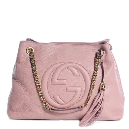 Gucci Cellarius Calfskin Medium Soho Chain Shoulder Bag Dark Cipria 1 of 7