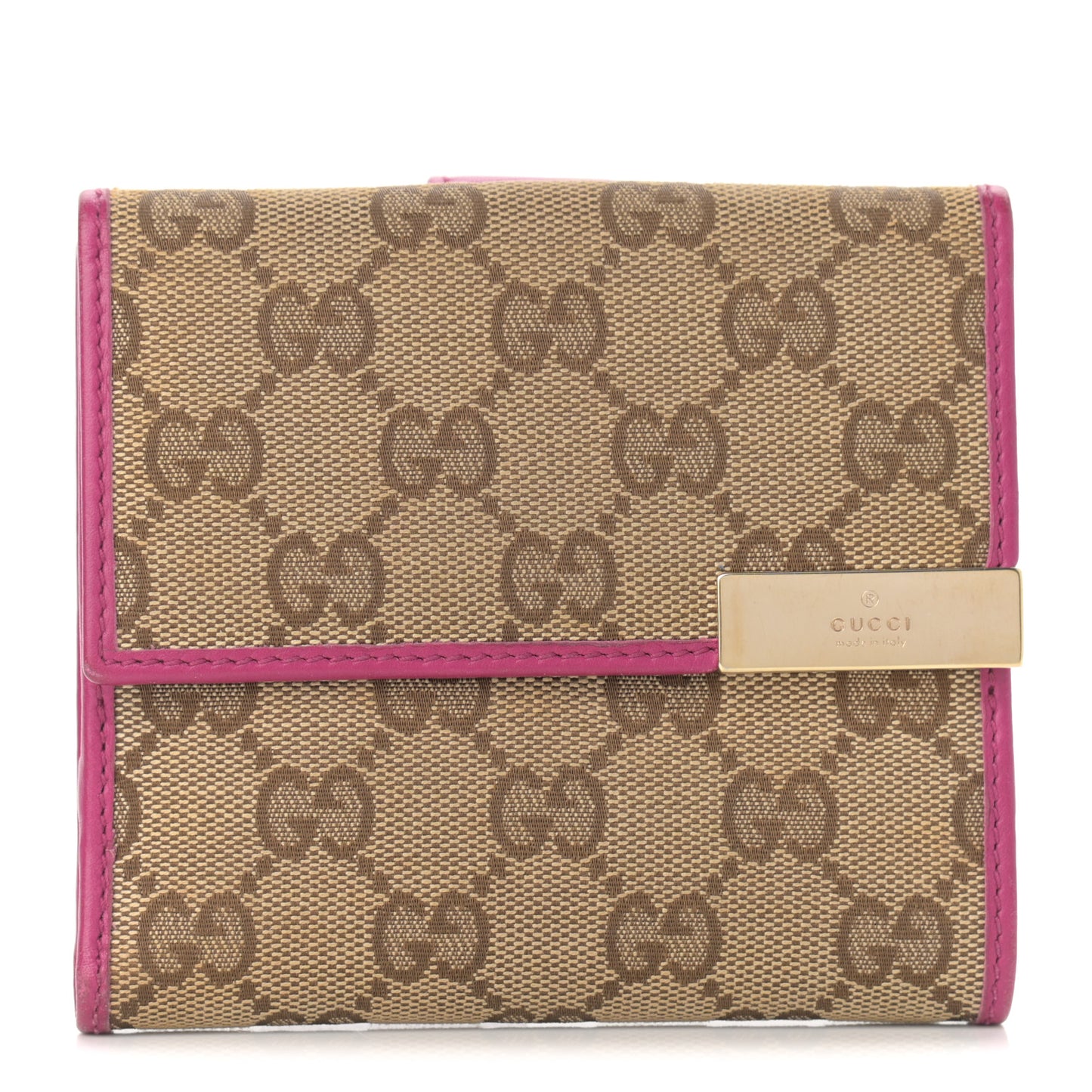 Monogram Dice French Flap Wallet Fuchsia