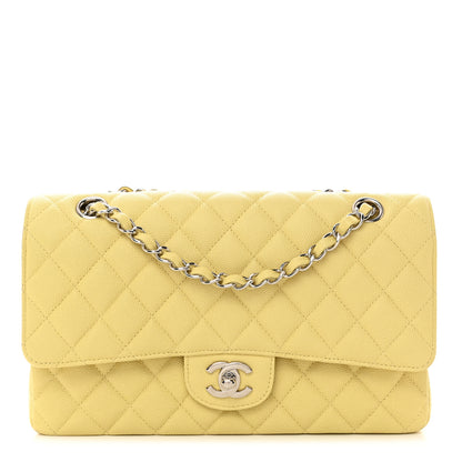 Chanel Caviar Quilted Medium Double Flap Light Yellow 1 of 10