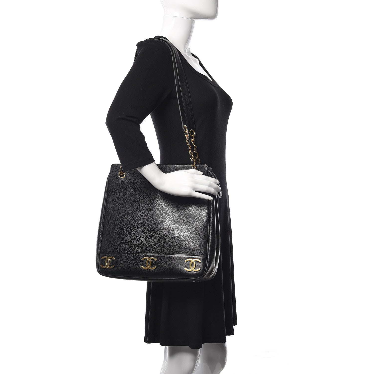 Chanel Caviar CC Shoulder Bag Black 1 of 16