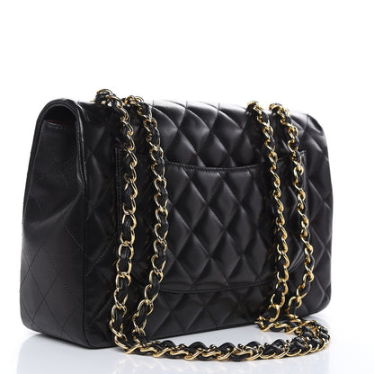 Chanel Lambskin Quilted Jumbo Single Flap Black 3 of 15