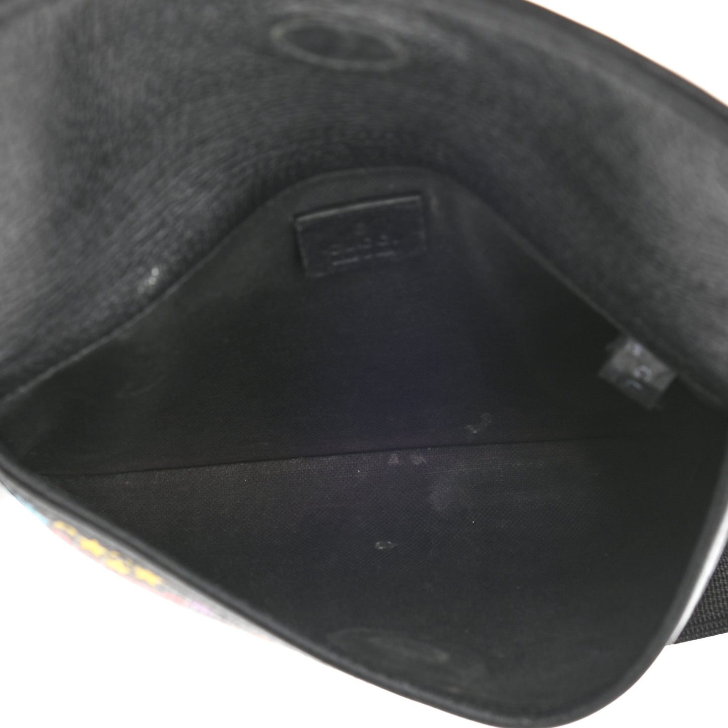 GG Supreme Monogram Psychedelic Slim Belt Bag Black