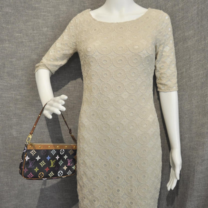 Louis Vuitton Monogram Multicolor Pochette Accessories Black 2 of 8