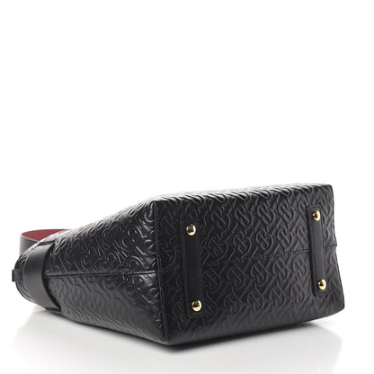 Burberry Calfskin Embossed Monogram Small Belt Bag Black 3 of 8