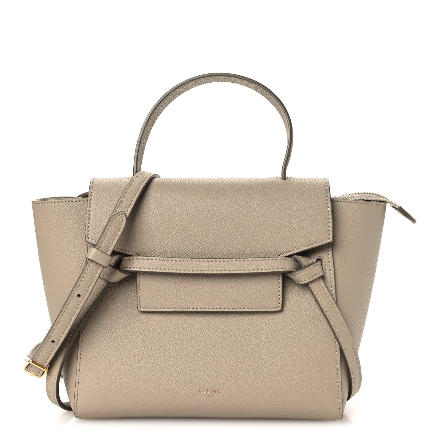 Grained Calfskin Nano Belt Bag Light Taupe