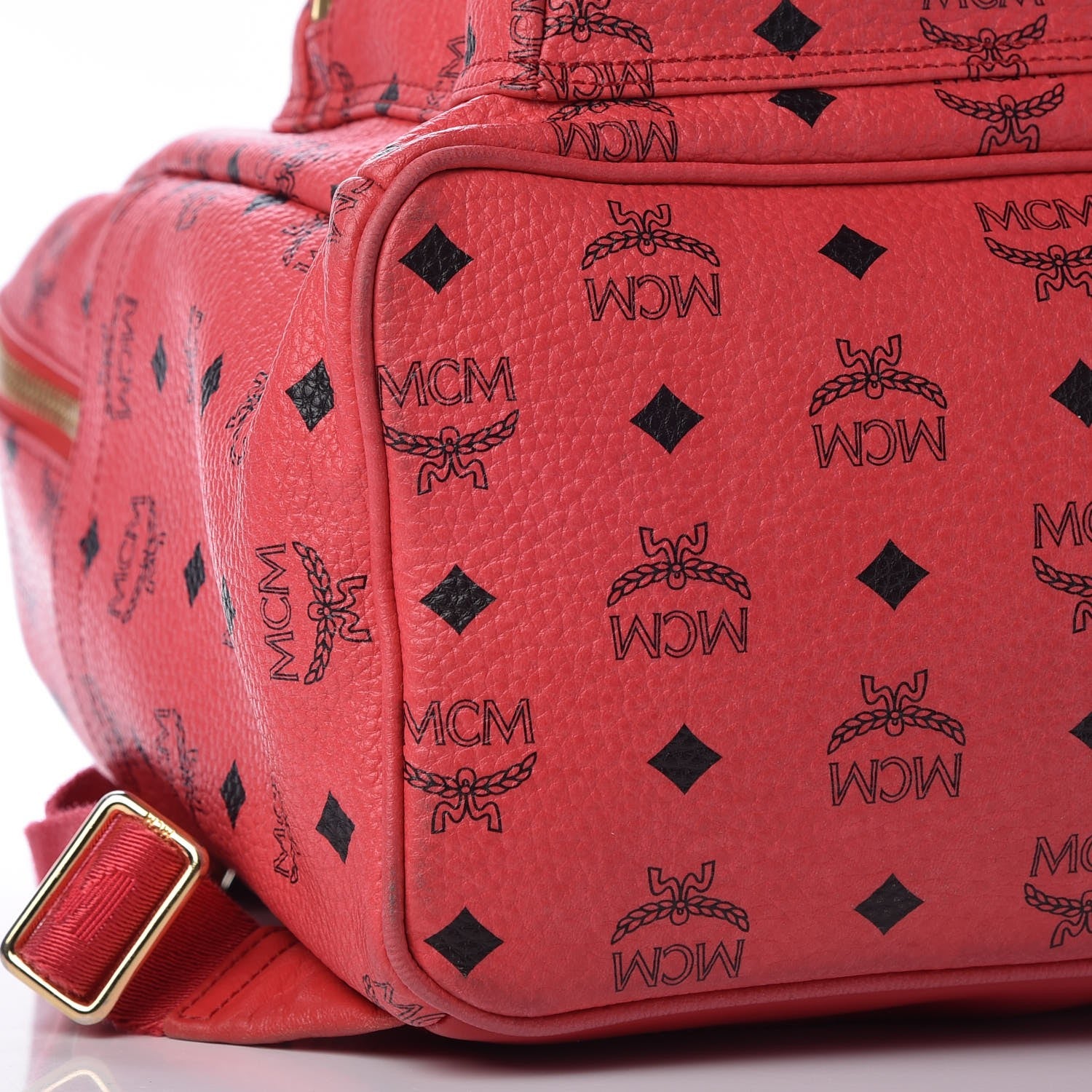 MCM Visetos Medium Sprinkle Stud Stark Backpack Corail 8 of 8