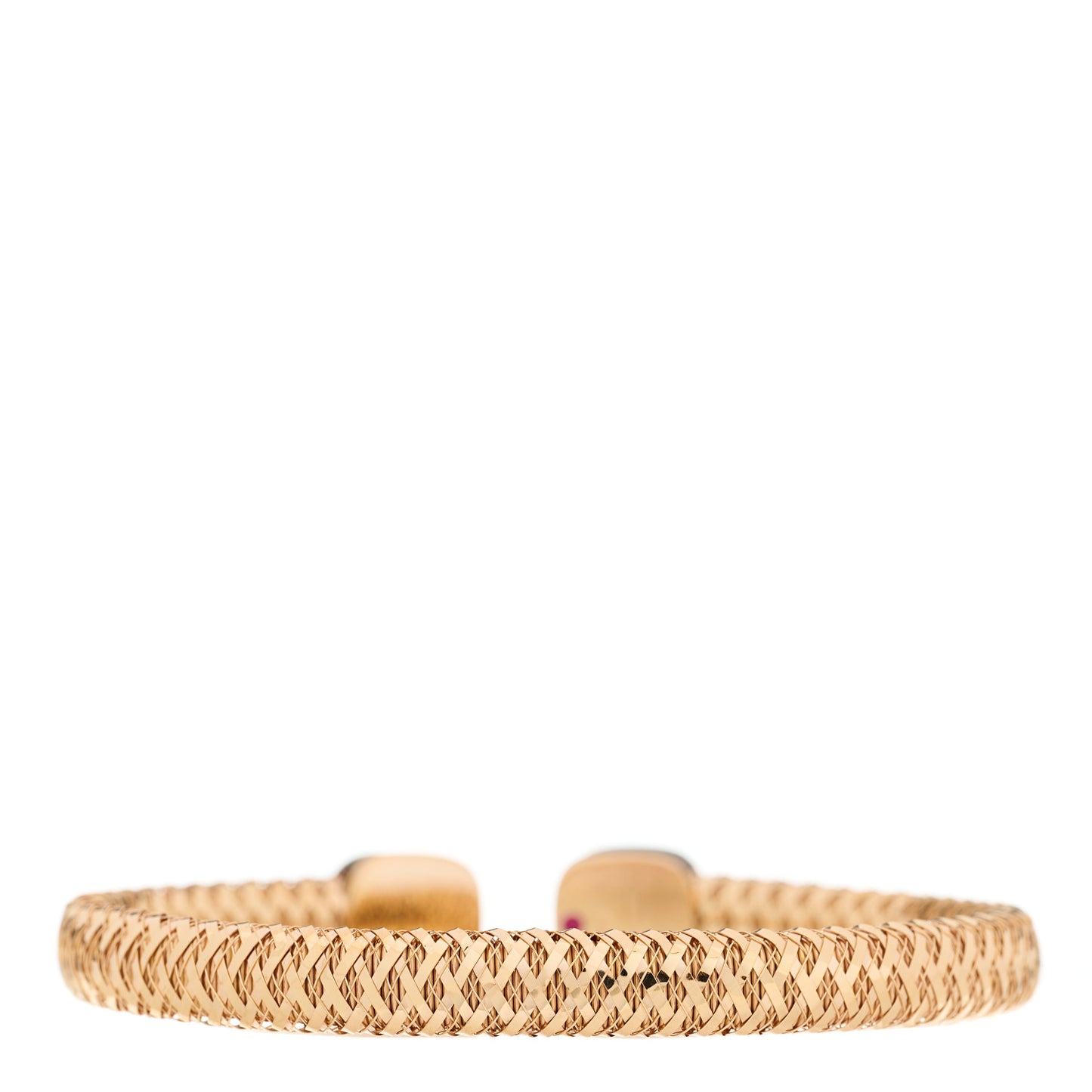 18K Rose Gold Diamond Primavera Flexible Cuff Bracelet