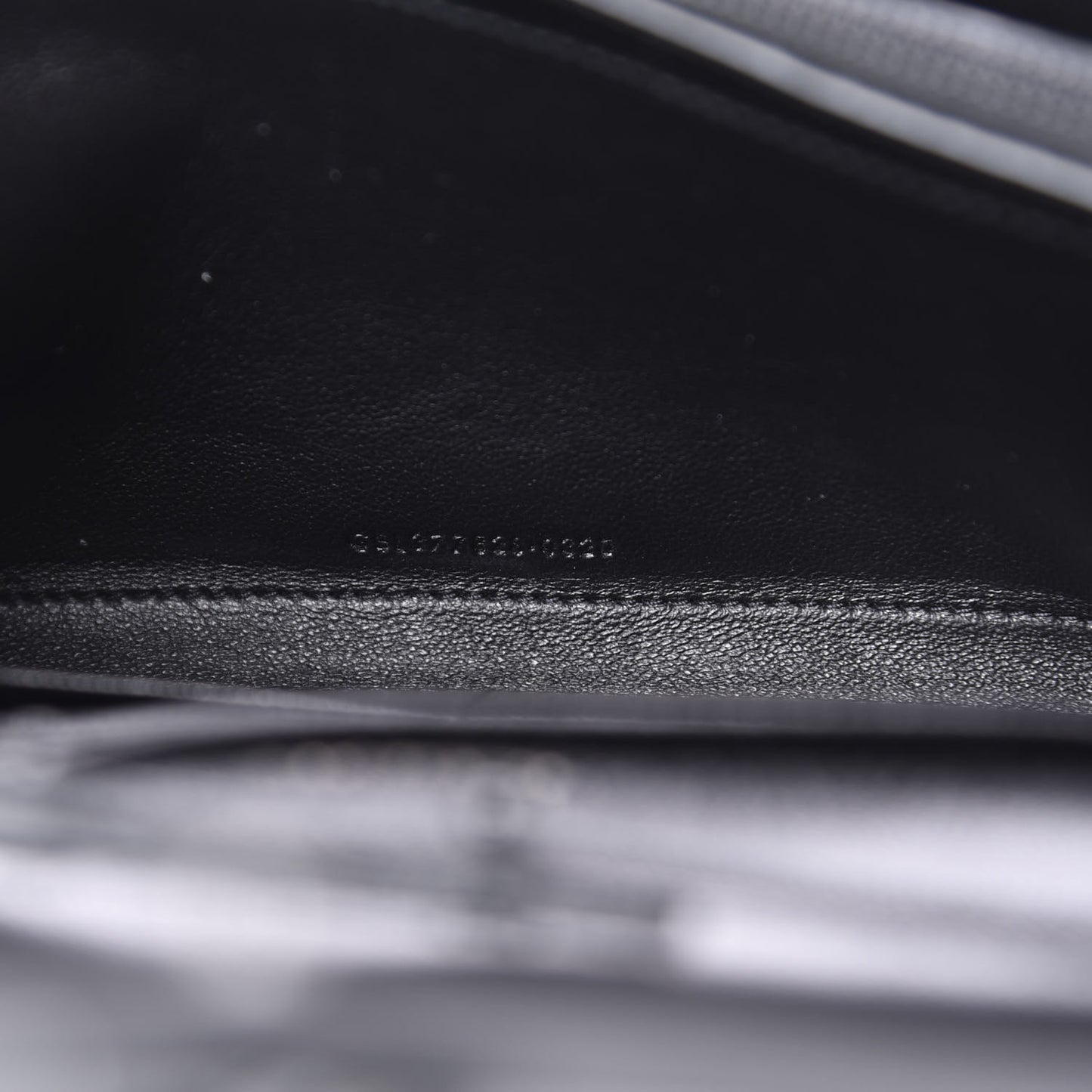 Grain De Poudre Matelasse Chevron Monogram Chain Wallet Black