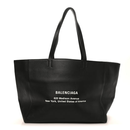 Balenciaga Smooth Calfskin Everyday East West Tote Bag Grey Black White 1 of 9