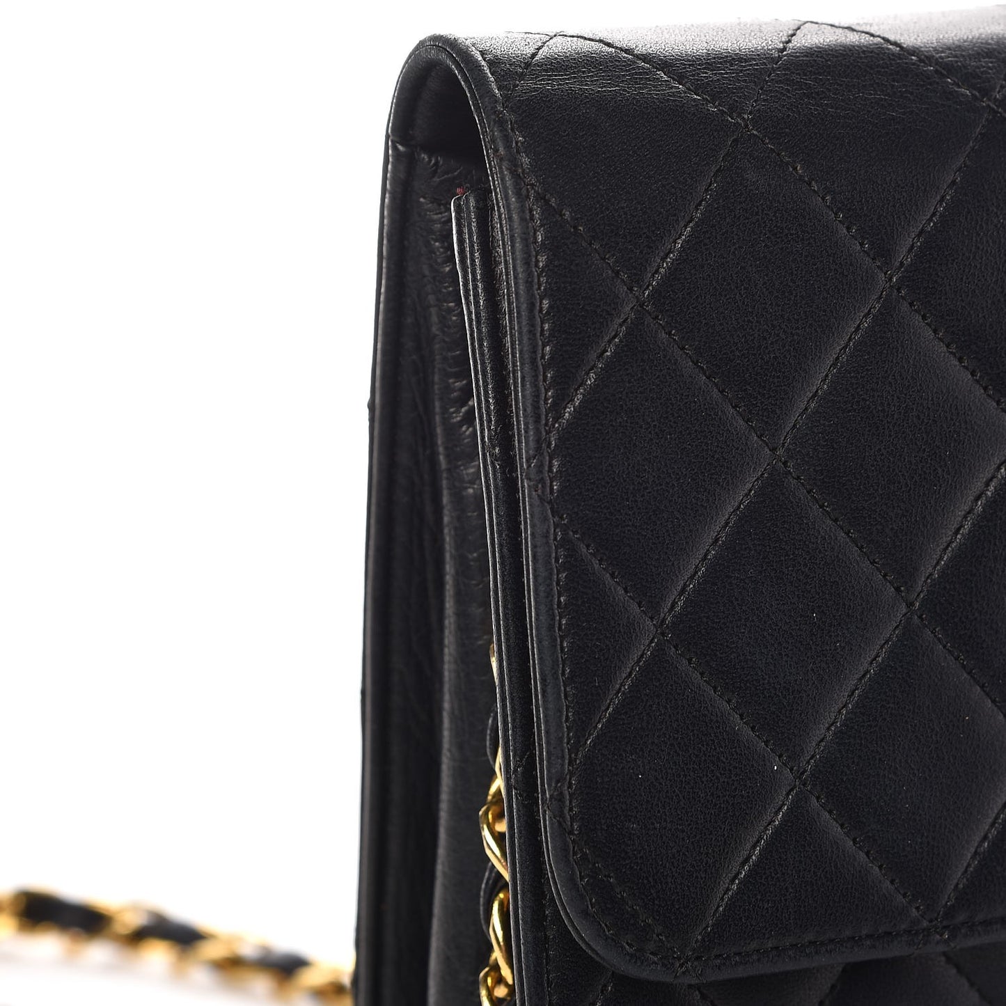 Lambskin Quilted Medium Single Flap Black