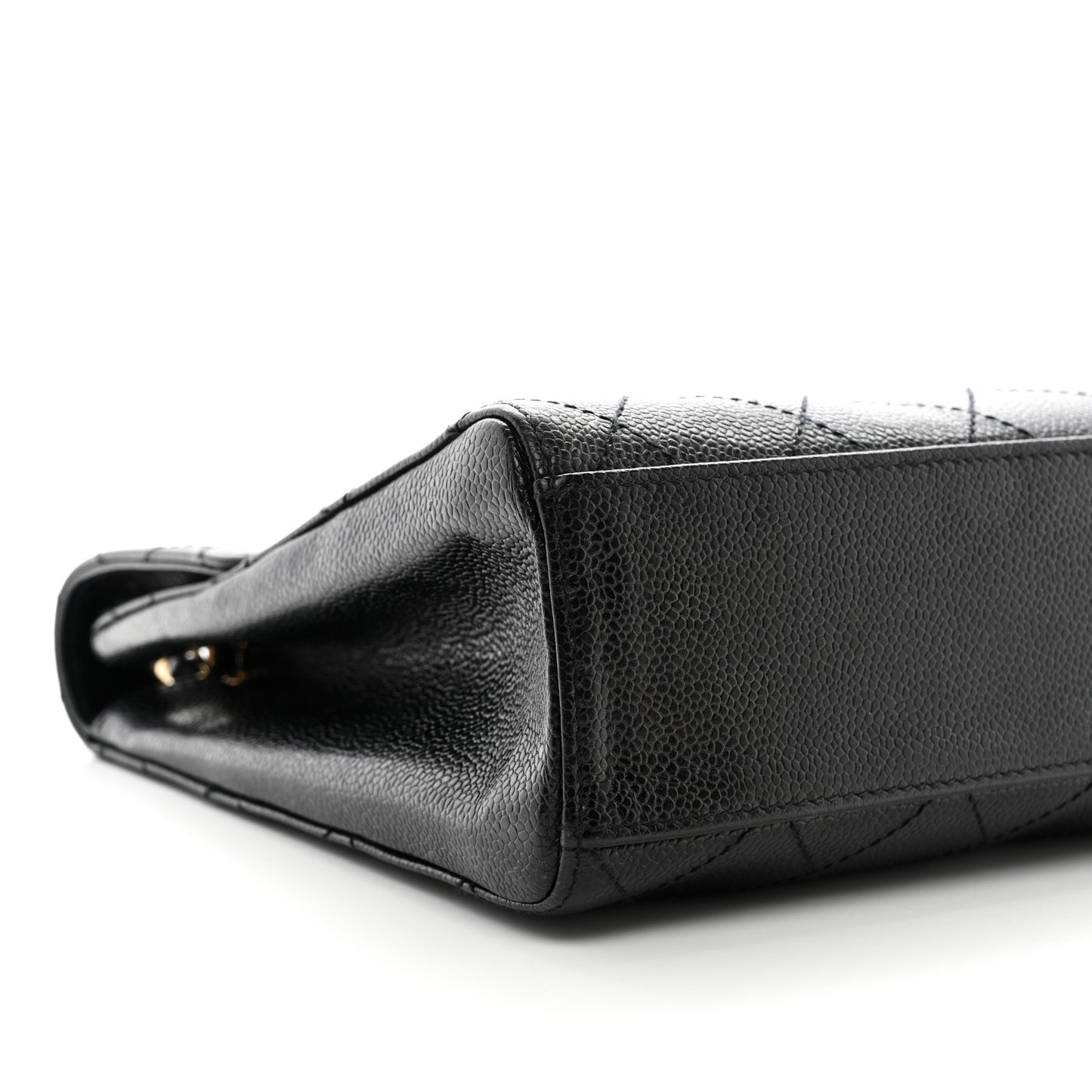 Caviar Quilted Medium Single Flap Black