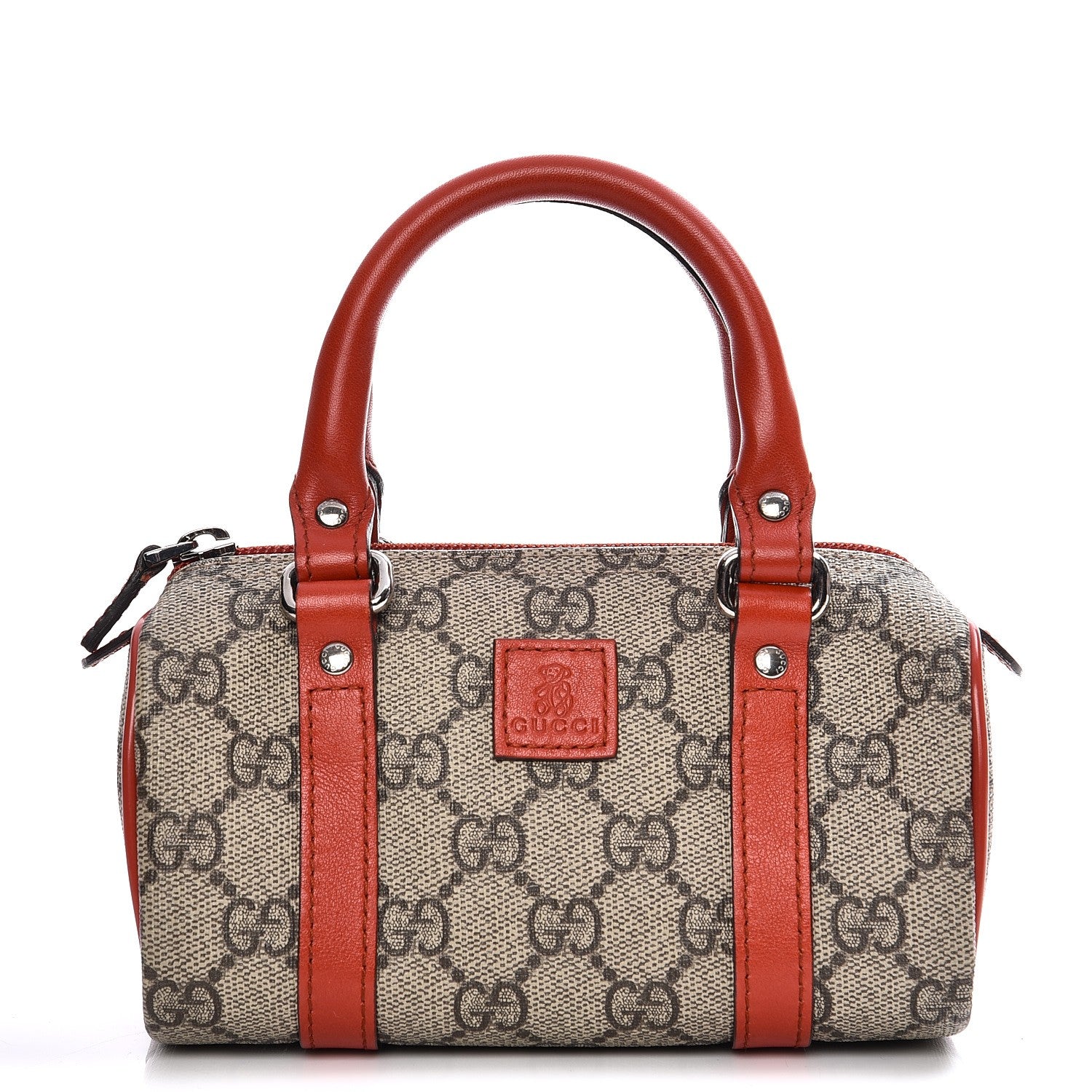 Gucci GG Supreme Monogram Kid's Mini Joy Boston Orange 213719