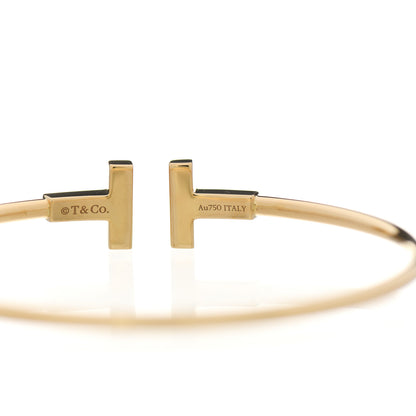 Tiffany 18K Yellow Gold Tiger Eye T Wire Bracelet 4 of 5