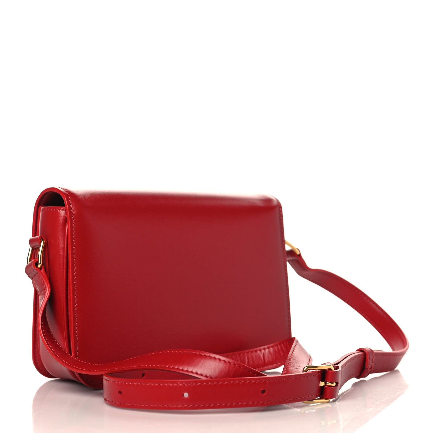 Celine Shiny Calfskin Teen Triomphe Red 3 of 9