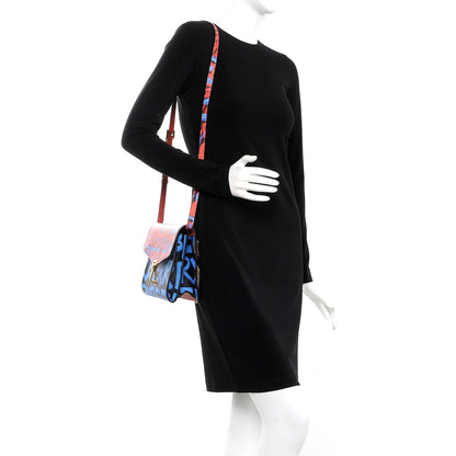 Burberry Calfskin Graffiti Print Small Macken Crossbody Bag Black 2 of 8