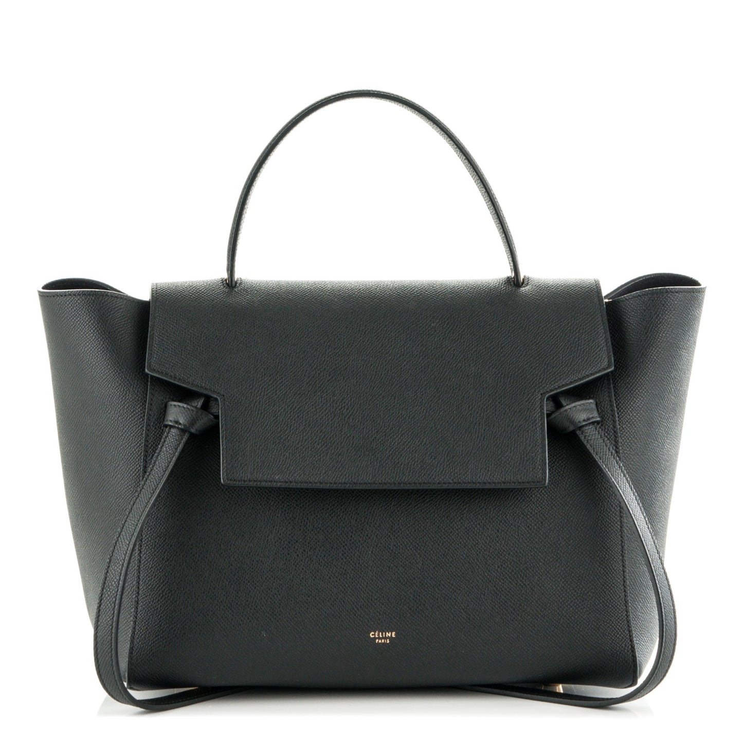 Grained Calfskin Mini Belt Bag Black