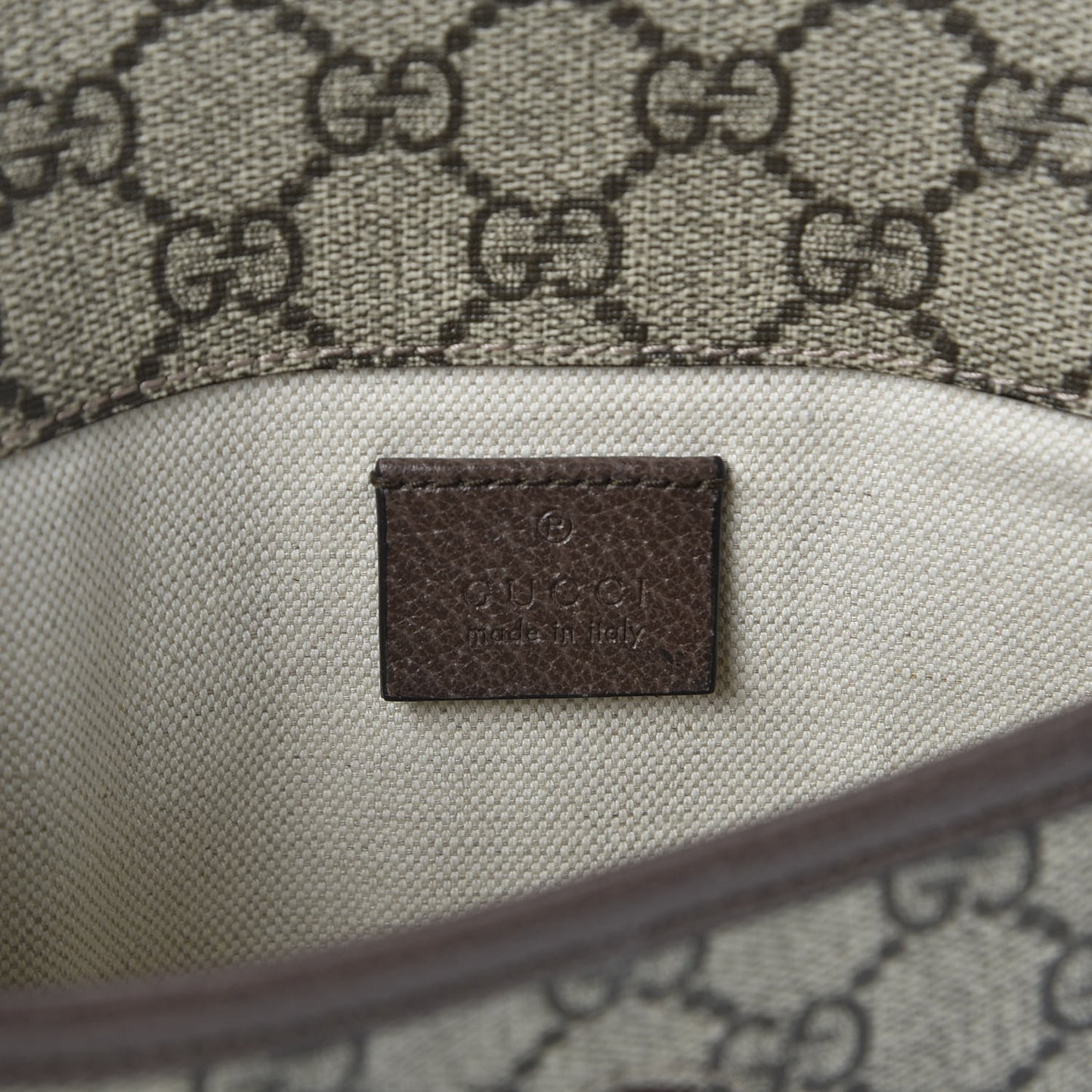GG Supreme Monogram Neo Vintage Web Belt Bag Brown