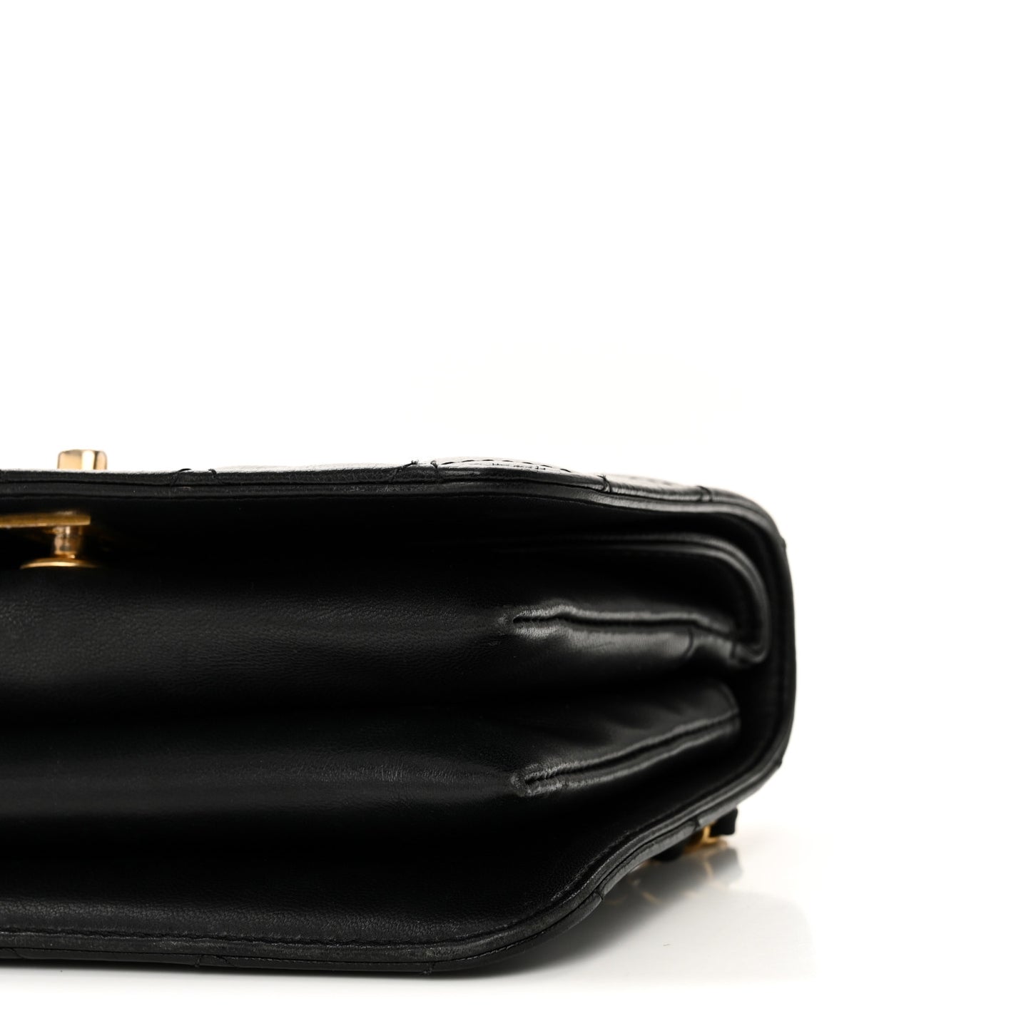 Caviar Quilted Mini Top Handle Flap Black