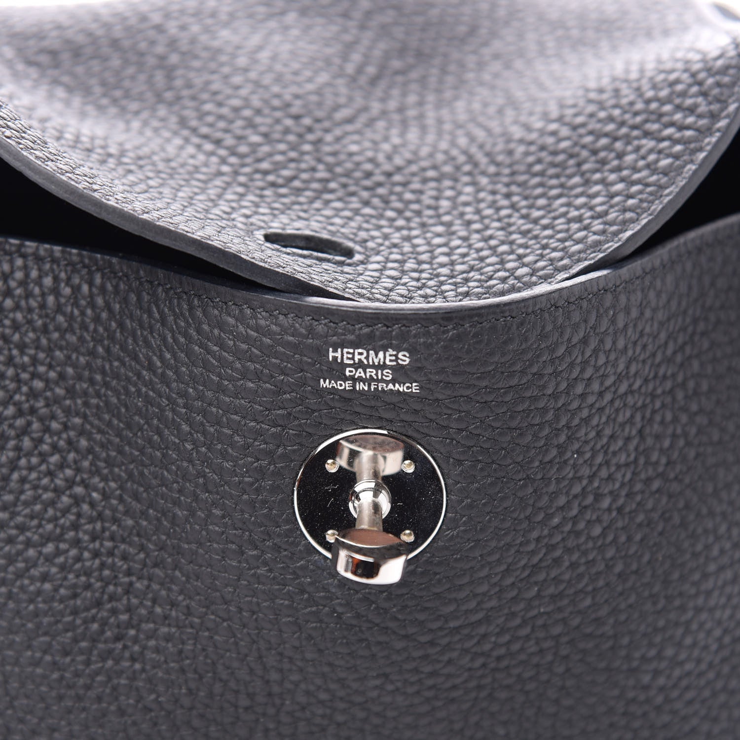 Hermes Taurillon Clemence Lindy 26 Black 6 of 11