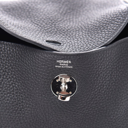 Hermes Taurillon Clemence Lindy 26 Black 6 of 11