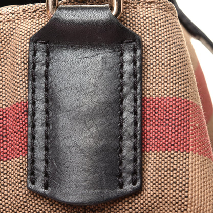 Burberry Canvas Mega Check Medium Ashby Hobo Black 9 of 11