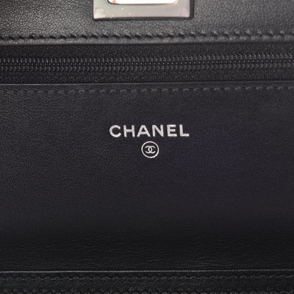 Chanel Aged Calfskin Quilted Reissue Wallet On Chain WOC So Black 6 of 11