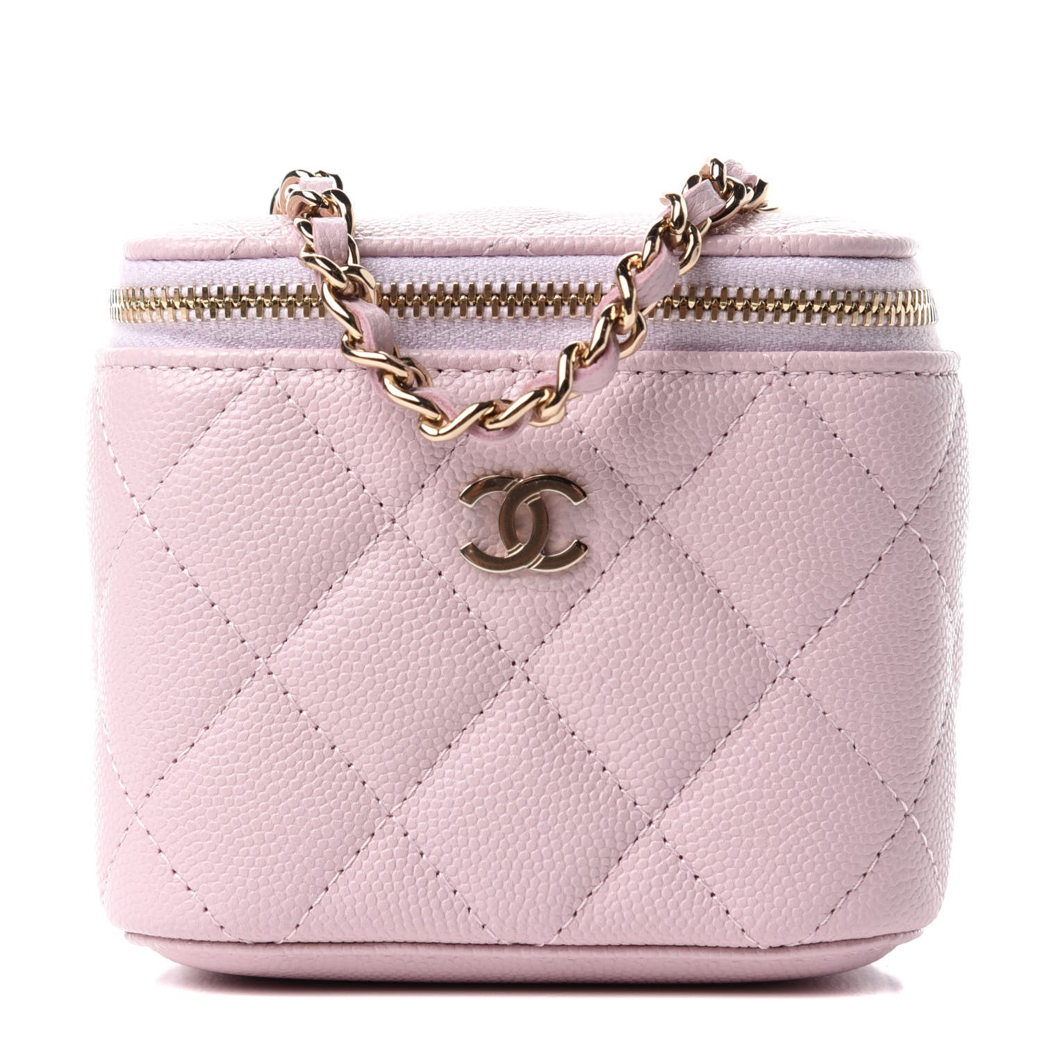 Chanel Caviar Quilted Mini Vanity Case With Chain Light Pink 1 of 8