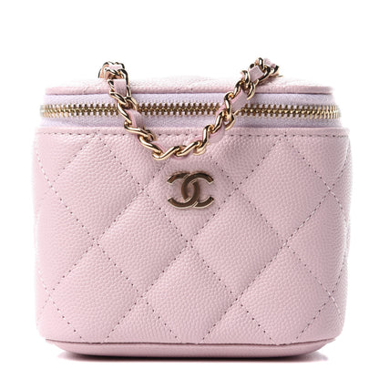 Chanel Caviar Quilted Mini Vanity Case With Chain Light Pink 1 of 8