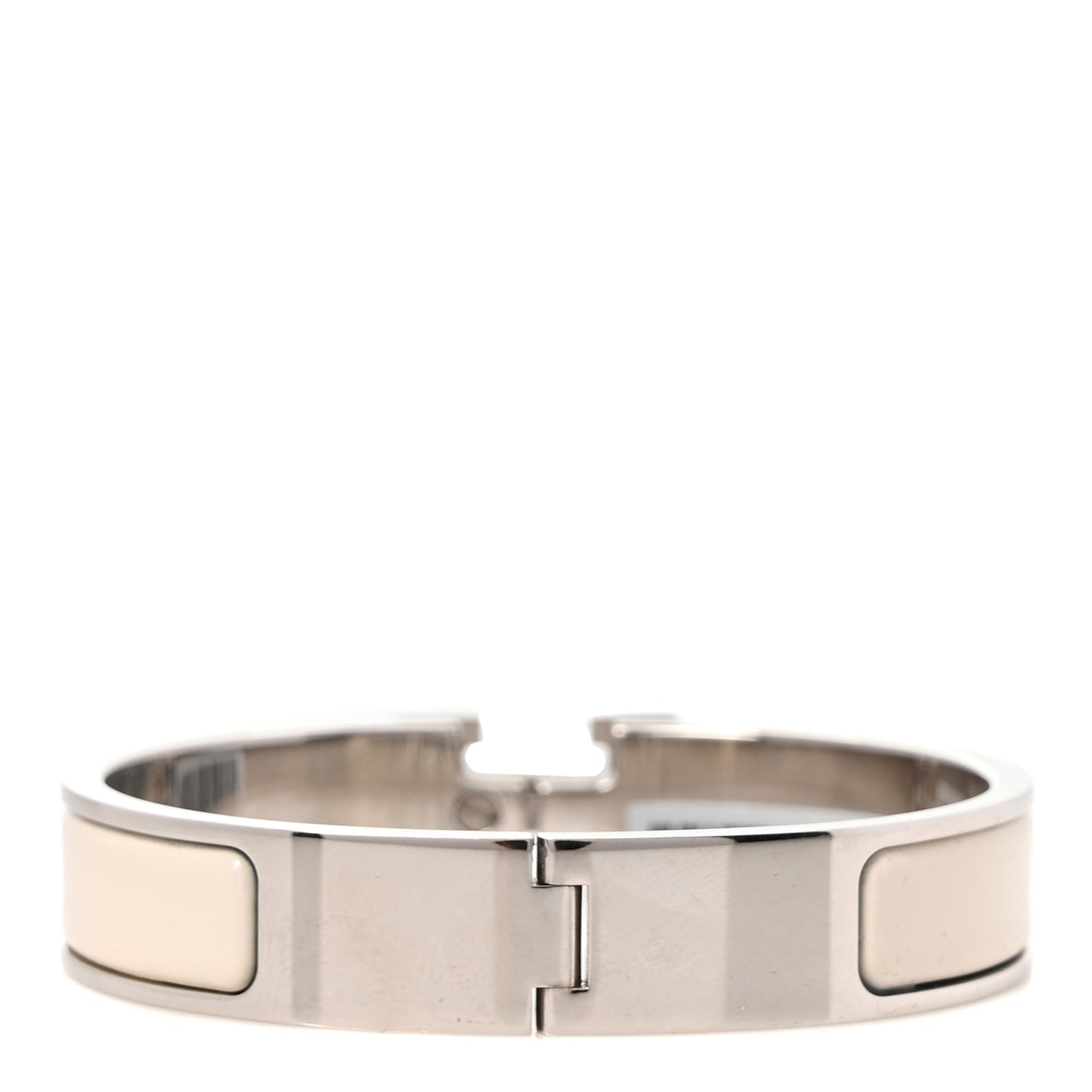 Enamel Narrow Clic Clac H Bracelet Pannacotta