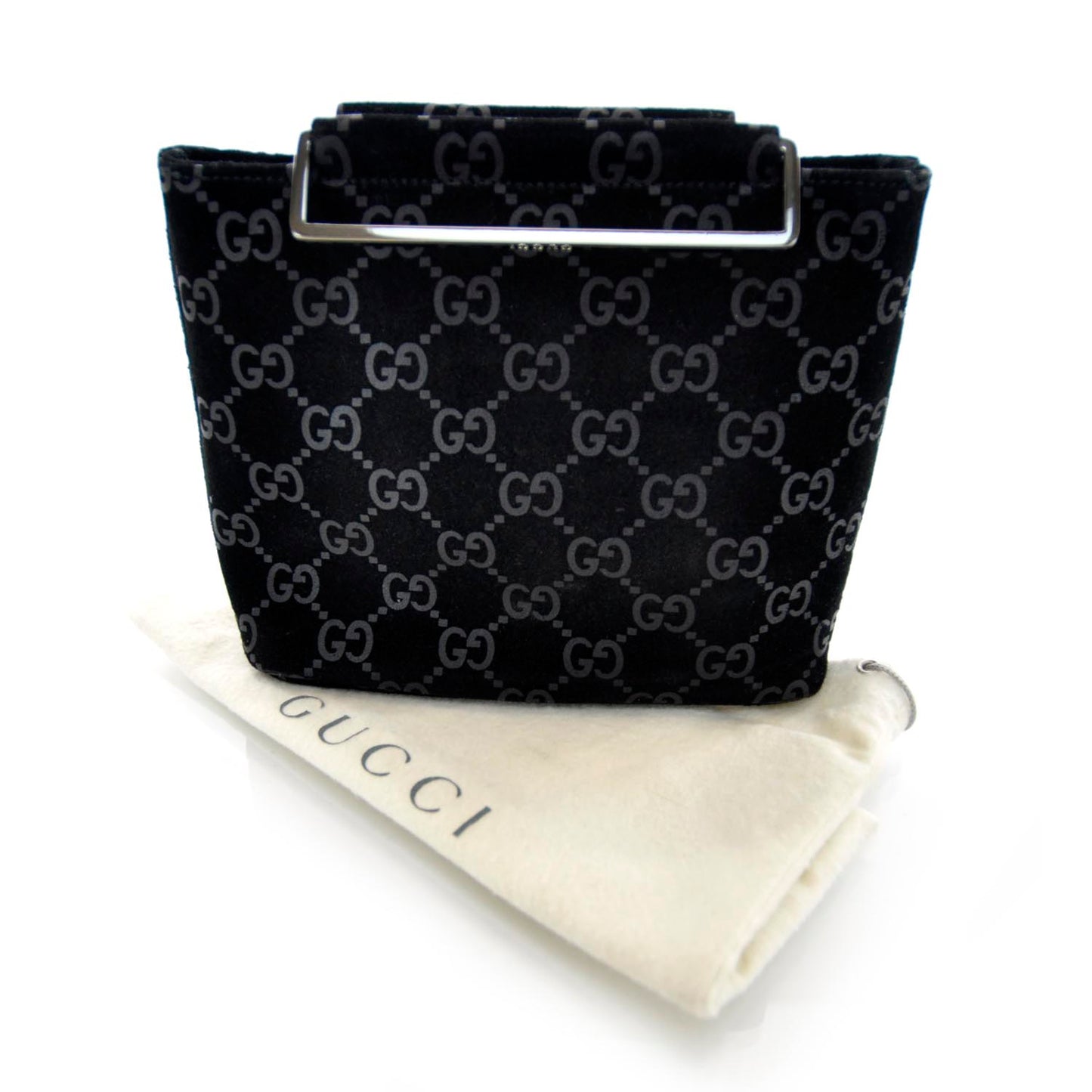 Guccissima Suede Evening Bag Black