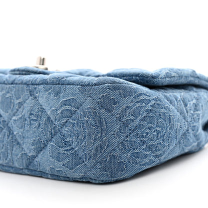 Chanel Denim Quilted Camellia Sweetheart Mini Flap Blue 10 of 10