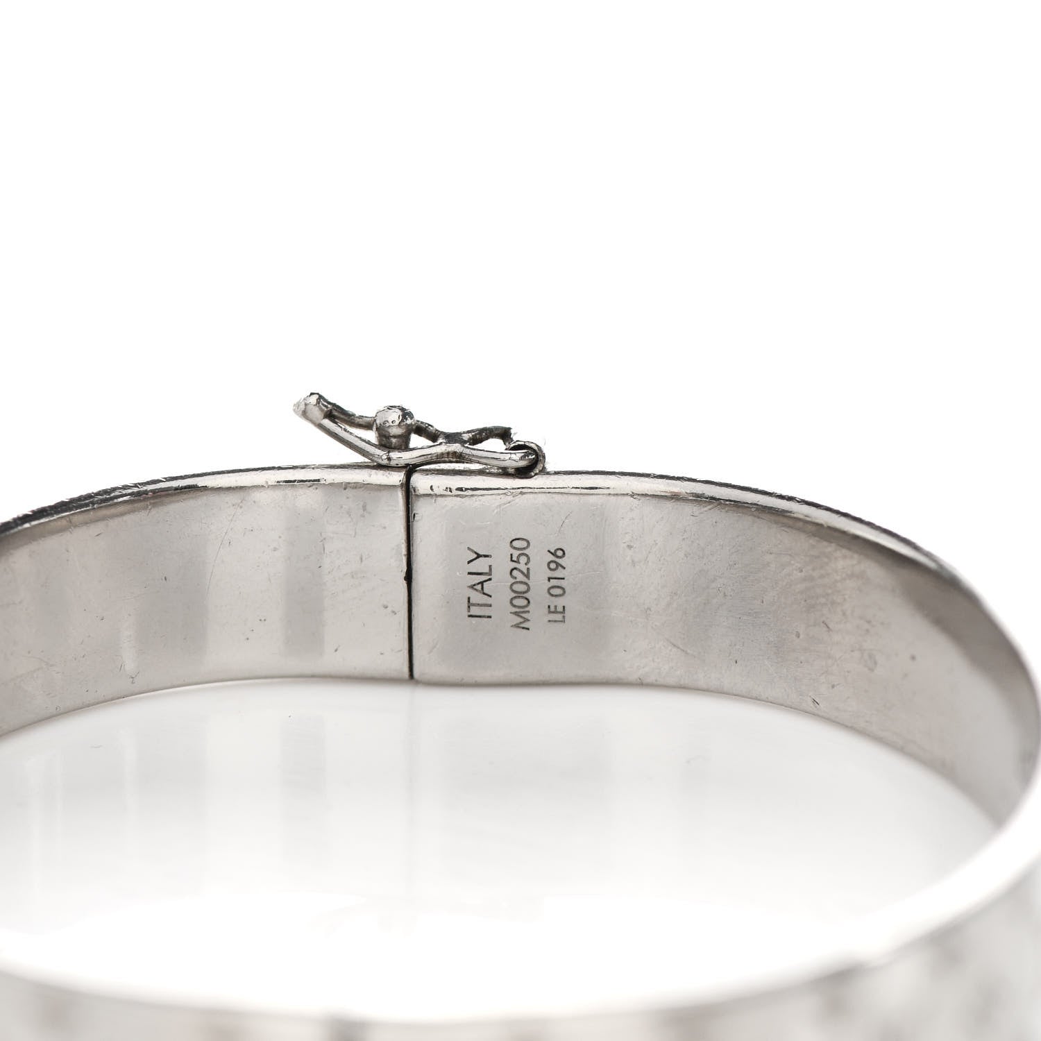 Louis Vuitton Brass Palladium Plated Nanogram Cuff M Silver 5 of 6