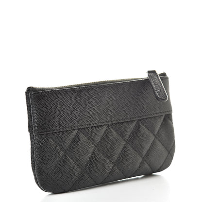 Chanel Caviar Quilted Small Vintage Mademoiselle Cosmetic Case Black 3 of 8
