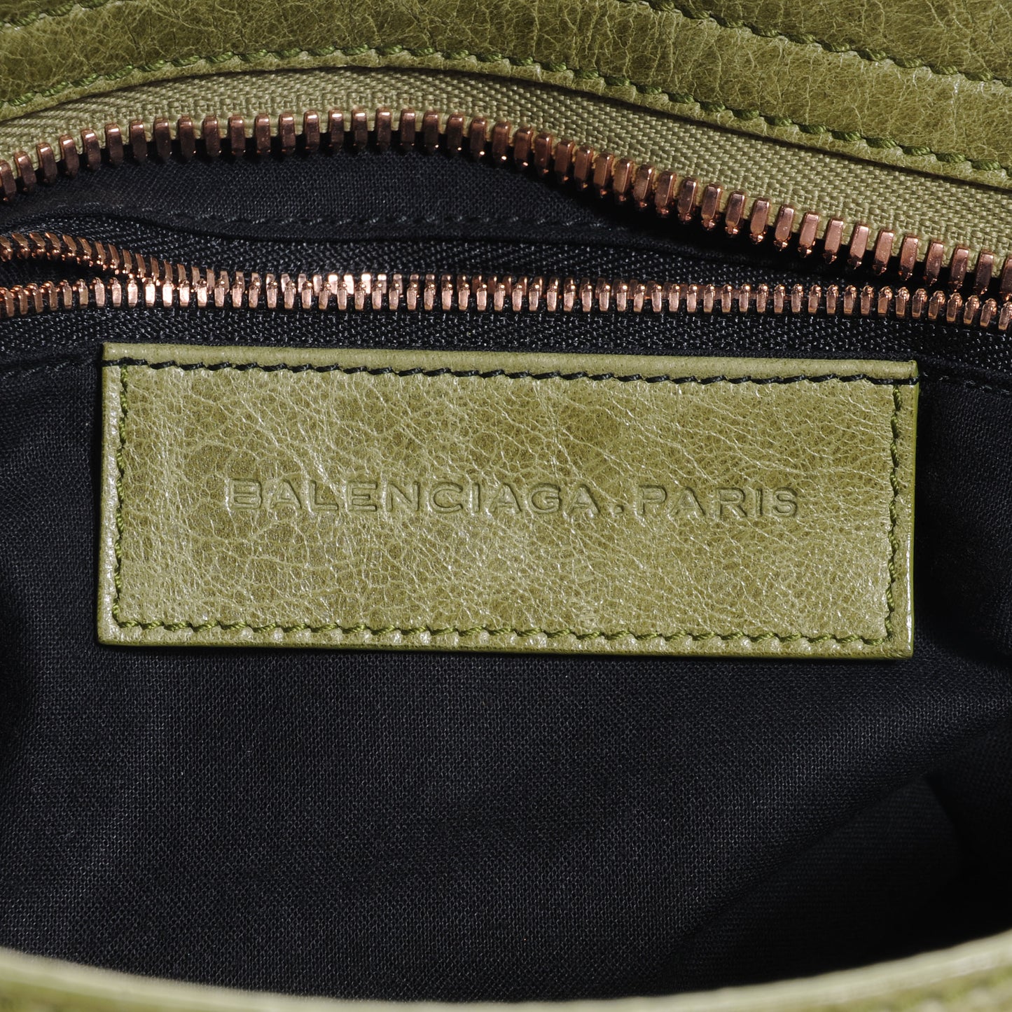Agneau Giant 21 Rose Gold Hardware City Light Olive