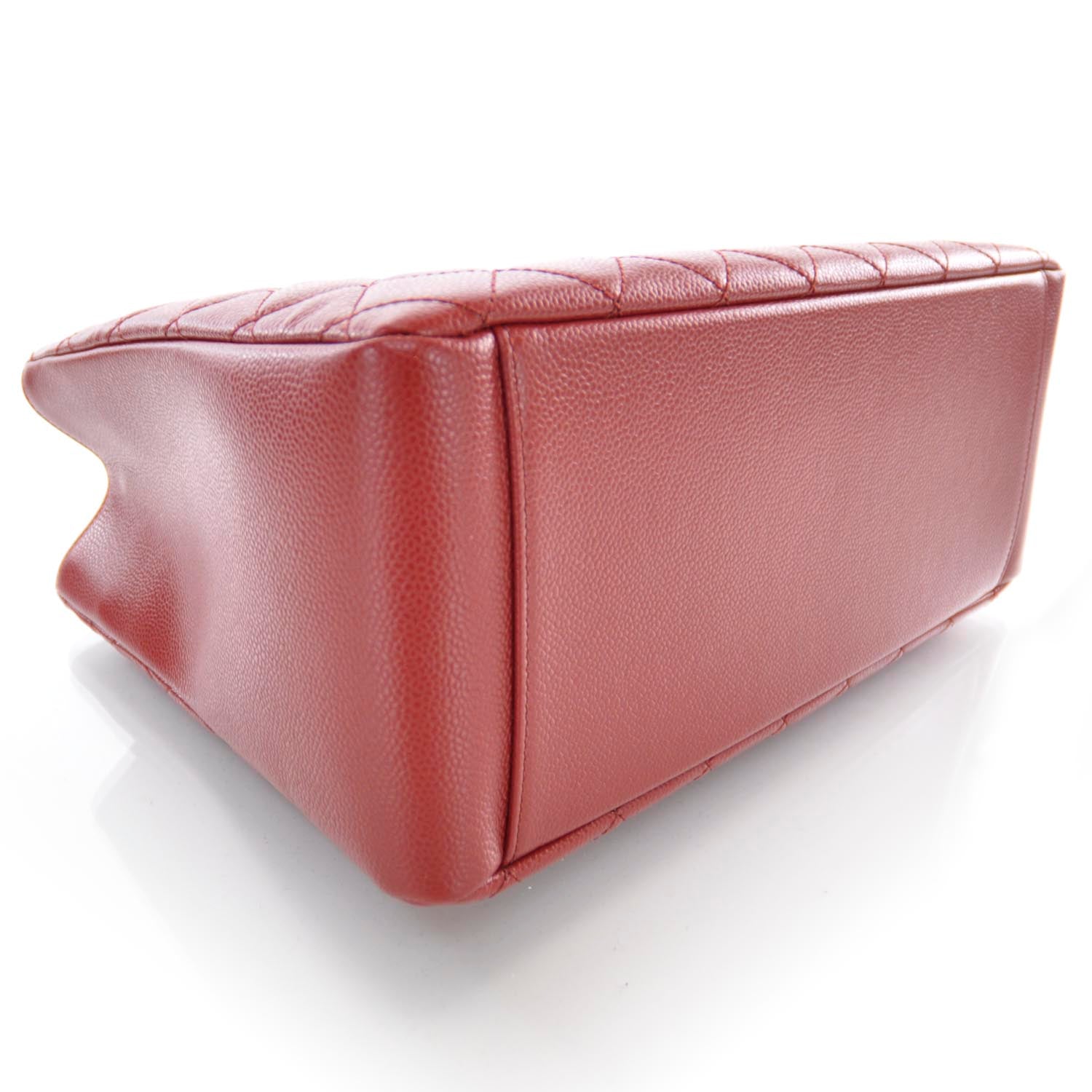 Chanel Caviar Grand Shopping Tote GST Red 4 of 11